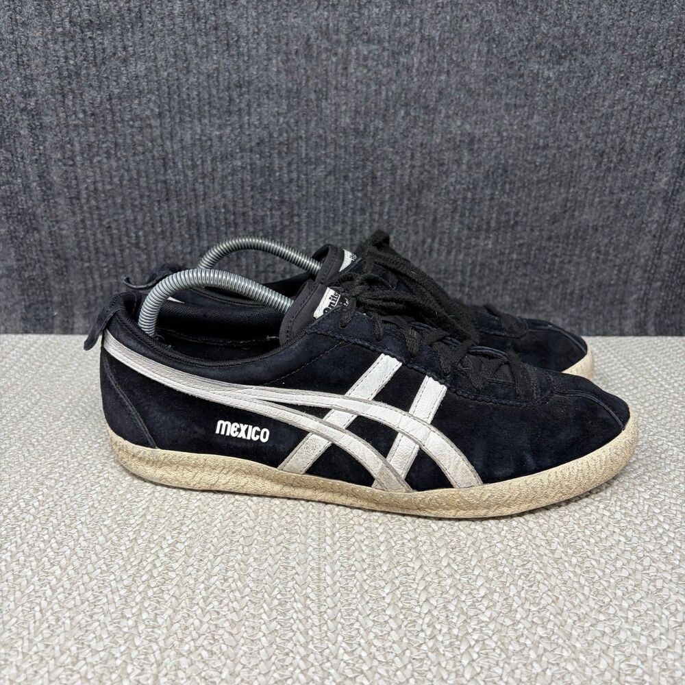 Onitsuka Tiger Mexico Delegation Black White Suede Athletic Shoes Mens Size 10